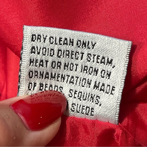 John Meyer of Norwich RED Dragonfly Blazer Skirt SET Business Suit Women’s Sz 12 - Picture 14 of 16